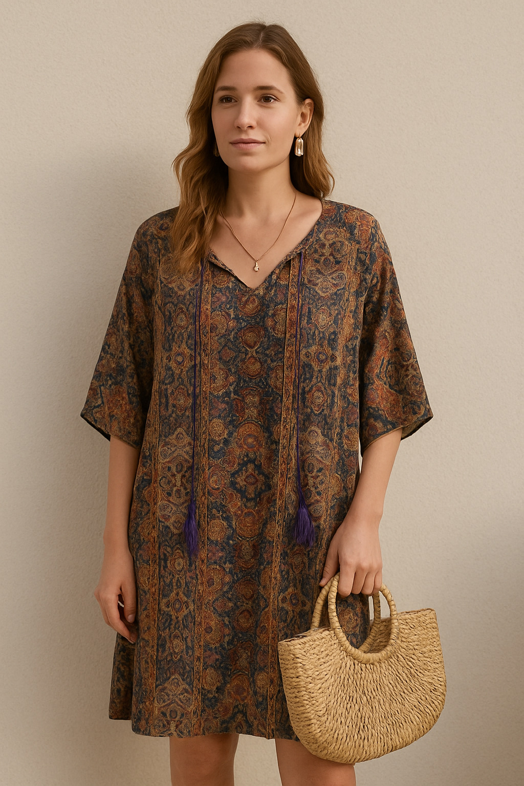 Zeagoo summer dresses for women beach dress boho tunic with pockets knee length summer dresses lightweight floral dresses