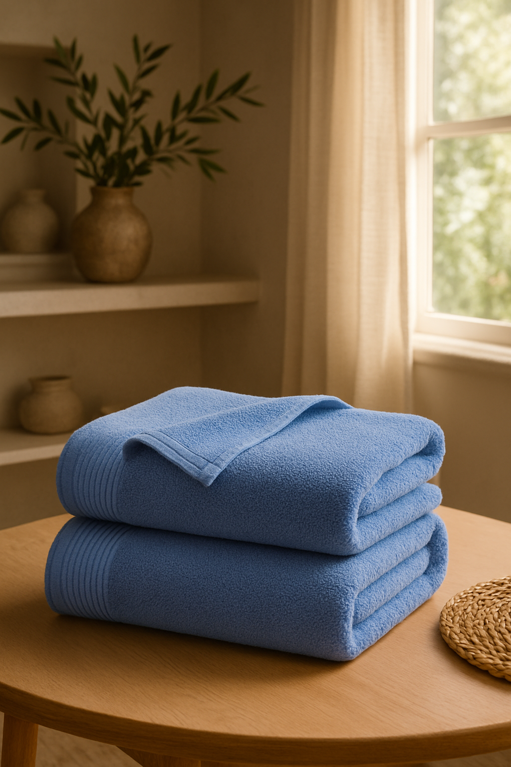 Pack 2 toallas de baño grandes lavanda 100x150 cm algodón 500 g/m²