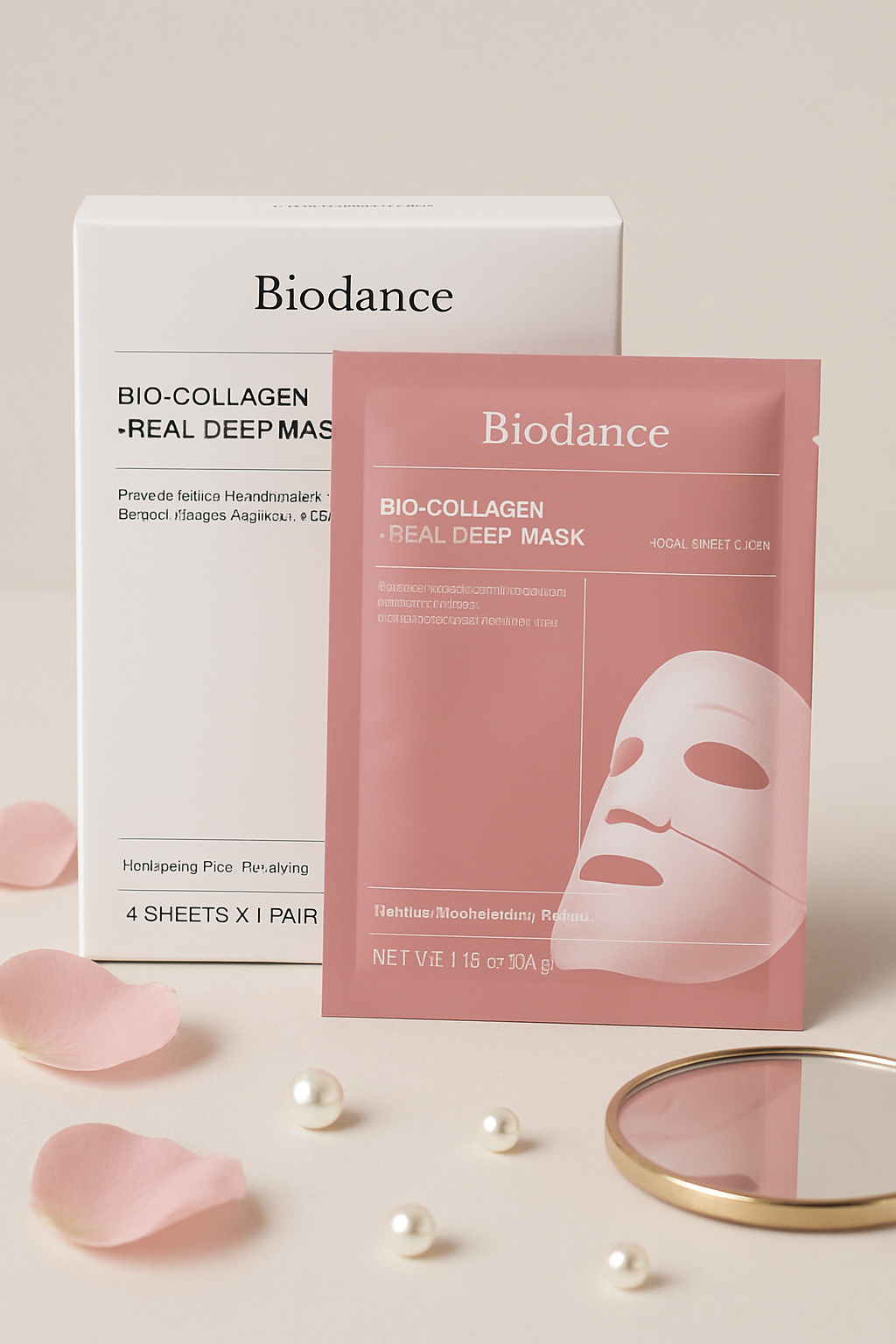 Pack 4 mascarillas faciales hidratantes nocturnas con colágeno 34g